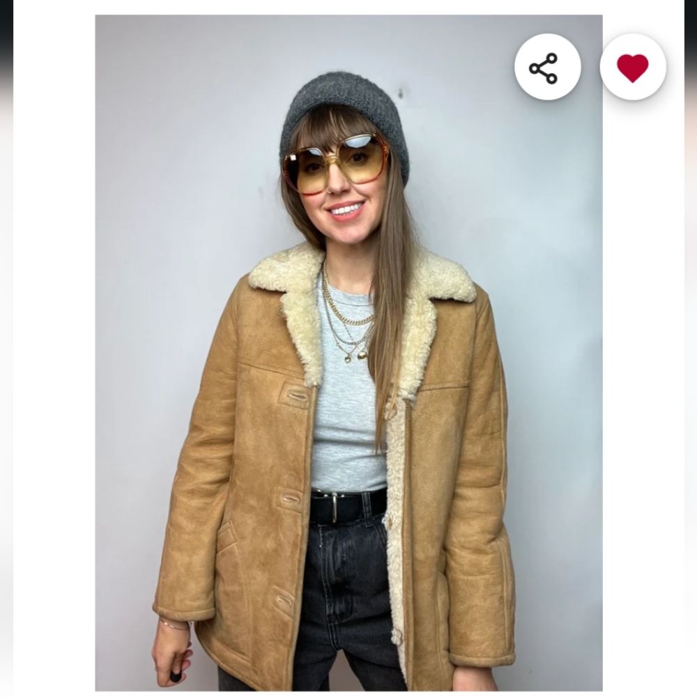 Real Sheep Skin & Fur Vintage Jacket